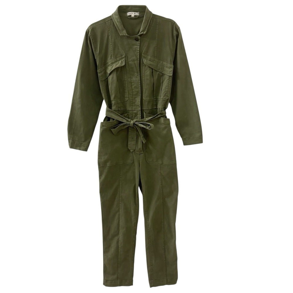 Alex Mill Utility Belted Jumpsuit Olive Green